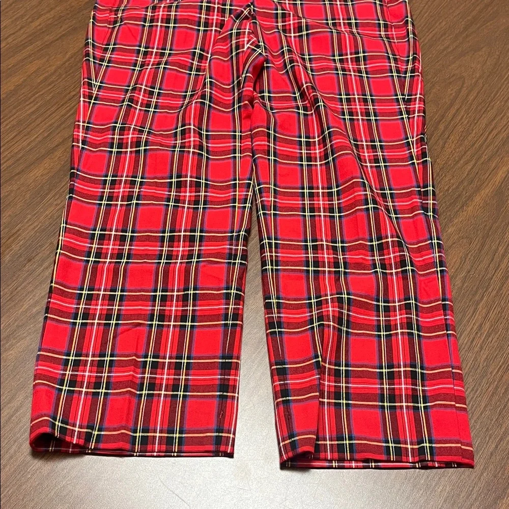 J Crew red plaid Kallie pants, size 8, NWT‎